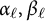 alpha Subscript script l Baseline comma beta Subscript script l Baseline