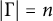 StartAbsoluteValue normal upper Gamma EndAbsoluteValue equals n