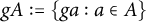 g upper A colon equals StartSet g a colon a element of upper A EndSet