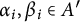 alpha Subscript i Baseline comma beta Subscript i Baseline element of upper A prime