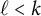 script l less than k