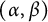left parenthesis alpha comma beta right parenthesis