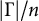 StartAbsoluteValue normal upper Gamma EndAbsoluteValue divided by n