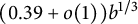 left parenthesis 0.39 plus o left parenthesis 1 right parenthesis right parenthesis b Superscript 1 divided by 3