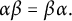 alpha beta equals beta alpha period