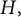 upper H comma