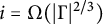 i equals normal upper Omega left parenthesis StartAbsoluteValue normal upper Gamma EndAbsoluteValue Superscript 2 divided by 3 Baseline right parenthesis
