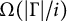 normal upper Omega left parenthesis StartAbsoluteValue normal upper Gamma EndAbsoluteValue divided by i right parenthesis
