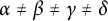 alpha not equals beta not equals gamma not equals delta