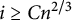 i greater than or equals upper C n Superscript 2 divided by 3