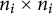 n Subscript i Baseline times n Subscript i