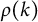 rho left parenthesis k right parenthesis