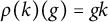 rho left parenthesis k right parenthesis left parenthesis g right parenthesis equals g k