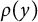 rho left parenthesis y right parenthesis