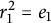 r 1 squared equals e 1