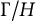 normal upper Gamma divided by upper H