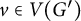 v element of upper V left parenthesis upper G Superscript prime Baseline right parenthesis