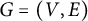 upper G equals left parenthesis upper V comma upper E right parenthesis