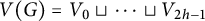 upper V left parenthesis upper G right parenthesis equals upper V 0 square cup midline horizontal ellipsis square cup upper V Subscript 2 h minus 1