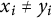 x Subscript i Baseline not equals y Subscript i