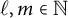 script l comma m element of double struck upper N