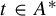 t element of upper A Superscript asterisk