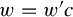w equals w prime c