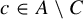 c element of upper A minus upper C