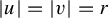 StartAbsoluteValue u EndAbsoluteValue equals StartAbsoluteValue v EndAbsoluteValue equals r