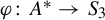 phi colon upper A Superscript asterisk Baseline right arrow upper S 3