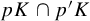 p upper K intersection p prime upper K