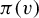 pi left parenthesis v right parenthesis