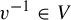 v Superscript negative 1 Baseline element of upper V