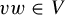 v w element of upper V