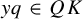 y q element of upper Q upper K
