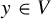 y element of upper V