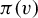 pi left parenthesis v right parenthesis
