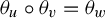 theta Subscript u Baseline ring theta Subscript v Baseline equals theta Subscript w