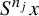 upper S Superscript n Super Subscript j Baseline x