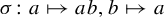 sigma colon a right arrow from bar a b comma b right arrow from bar a