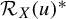 script upper R Subscript upper X Baseline left parenthesis u right parenthesis Superscript asterisk