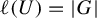 script l left parenthesis upper U right parenthesis equals StartAbsoluteValue upper G EndAbsoluteValue