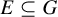 upper E subset of or equal to upper G