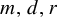 m comma d comma r