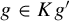 g element of upper K g prime