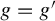 g equals g prime