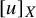 left bracket u right bracket Subscript upper X