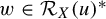 w element of script upper R Subscript upper X Baseline left parenthesis u right parenthesis Superscript asterisk