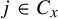 j element of upper C Subscript x