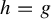 h equals g